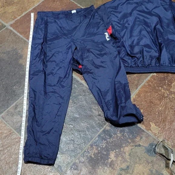 Vintage FILA Track Suit Nylon Polyester Spellout both top & pants - Picture 9 of 10